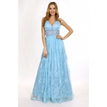 Женское вечернее платье голубое макси в пол Modna KAZKA MKENG20861 42