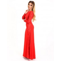 Платье женское красное вечернее длинное с юбкой-годе Modna KAZKA MKENG2161-2