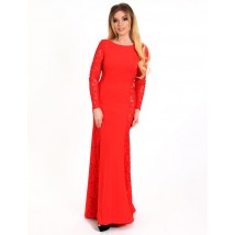 Платье женское красное вечернее длинное с юбкой-годе Modna KAZKA MKENG2161-2 46