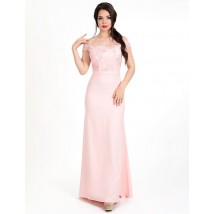 Вечернее платье женское дизайнерское розовое Modna KAZKA MKENG2209-2