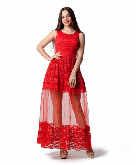 Платье женское красное вечернее Modna KAZKA MKENG2219 42