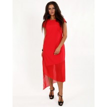 Платье женское красное вечернее миди с шифоном Modna KAZKA MKENG3079-1 50