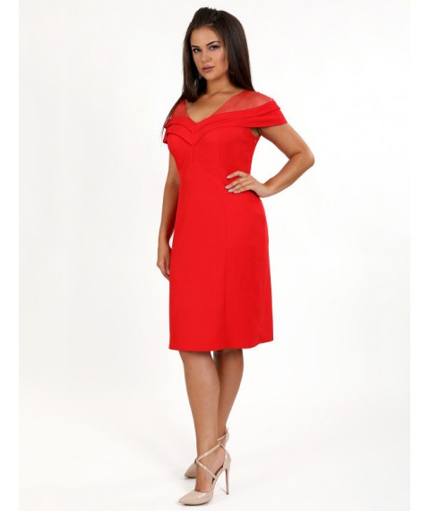 Платье женское красное вечернее короткое Modna KAZKA MKENG0087