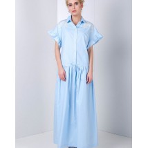 Платье женское летнее котоновое макси голубое Modna KAZKA MKSH1999