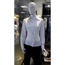 Блуза женская белая офисная на пуговицы Modna KAZKA MKBT9869-4