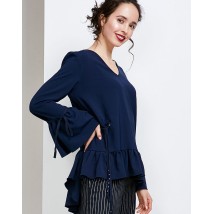 Блуза женская стильная синяя Modna KAZKA Триаль MKSH2118 44