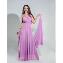 Платье женское вечернее в пол сиреневое со шлейфом Modna KAZKA MKENG2213