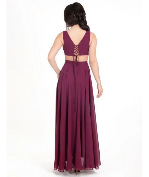 Платье женское вечернее фиолетовое длинное в пол Modna KAZKA MKENG3056