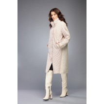 Пальто женское молочное комбинированное с плащевки Marshal Wolf MKMO-73 44