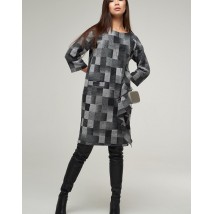 Платье женское шерстяное пиксель серое тёплое Кристи Modna KAZKA MKSH2239 42
