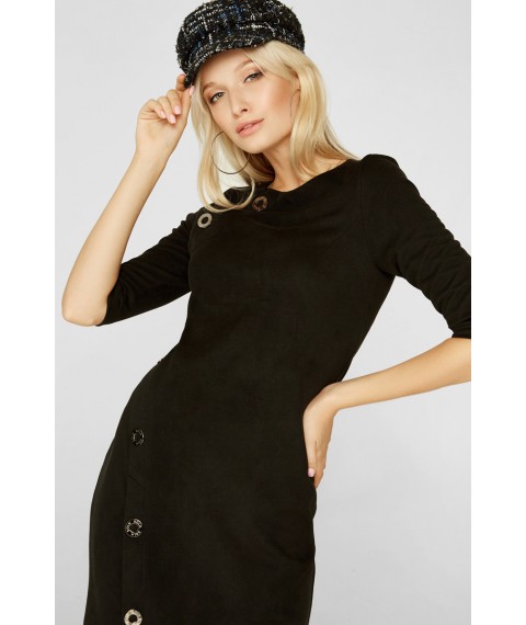 Платье женское облегающее ниже колена чёрное Modna KAZKA Кими MKSH2220-1