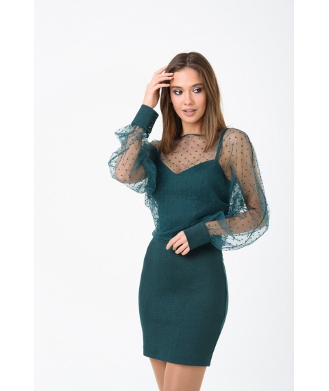 Женское вечернее платье зелёное Modna KAZKA MKRM1902