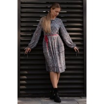 Платье женское серое "Медисон" Modna KAZKA МКPR1121-21