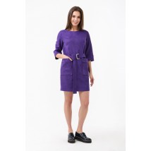 Женское дизайнерское платье фиолетовое короткое мини Modna KAZKA MKRM1866-2