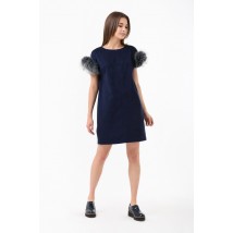 Женское платье дизайнерское синее на каждый день короткое мини Modna KAZKA MKRM1868-2 40