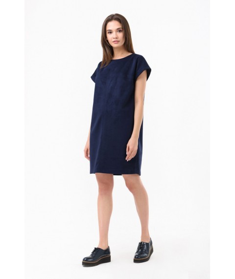 Женское платье дизайнерское синее на каждый день короткое мини Modna KAZKA MKRM1868-2