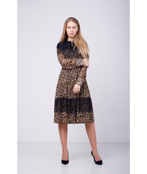 Платье черно-леопардовое Кэт Modna KAZKA MKPR551