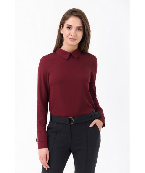 Женская блуза бордовая базовая однотонная Modna KAZKA MKRM1861-3