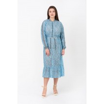 Женское стильное платье голубое миди Modna KAZKA MKRM1933