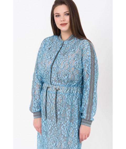 Женское стильное платье голубое миди Modna KAZKA MKRM1933