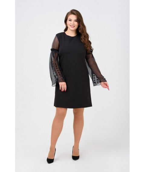 Женское классическое маленькое черное платье А-силуэта до колена Modna KAZKA MKRM1244-2 40