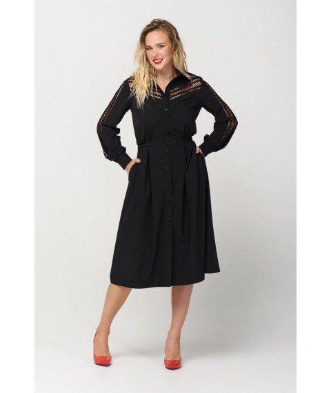 Коктейльное женское черное платье Modna KAZKA MKRMD1344-2 48