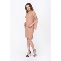 Классическое женское платье розовое c разрезными рукавами Modna KAZKA MKRM1911 42