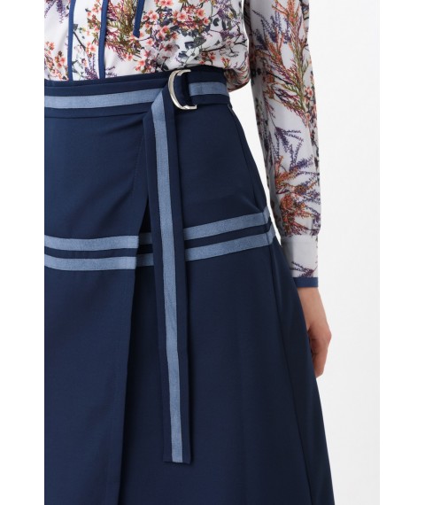 Женская юбка классическая синяя А-силуэта Modna KAZKA MKRM1844-1