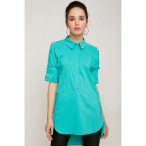 Рубашка женская удлиненная мятная Modna KAZKA MKSH2157-1