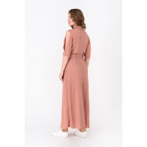 Женское летнее платье розовое в пол в полоску Modna KAZKA MKRM1955-1