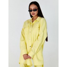 Куртка-рубашка женская джинсовая желтая Modna KAZKA MKSH2638-3
