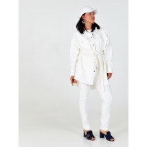 Куртка-рубашка женская джинсовая белая MKSH2638-1 42