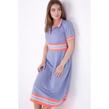 Платье летнее с довязами голубое трикотажное миди Modna KAZKA MKRM1981