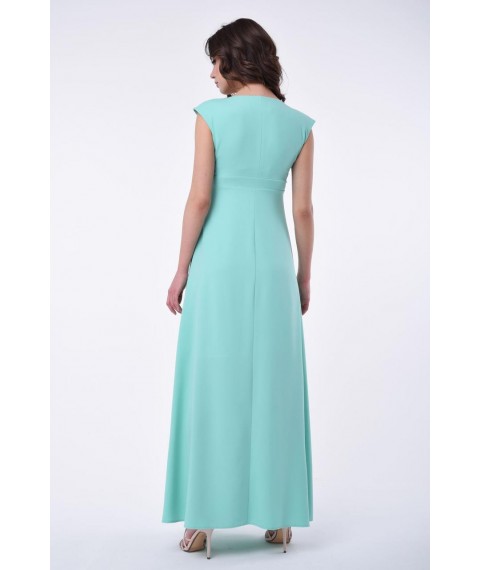 Женское платье длинное нарядное мятное Modna KAZKA MKRM1802-2