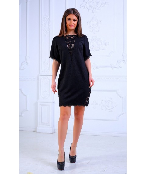 Короткое женское облегающее платье черное нарядное Modna KAZKA MKNP2064 42