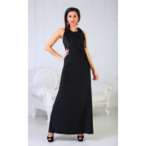 Женское вечернее дизайнерское облегающие платье в пол черное длинное MKNP2010 46