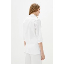 Рубашка женская белая летняя с принтом Modna KAZKA MKRM2324