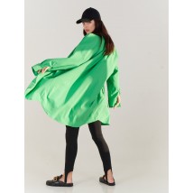 Женская рубашка оверсайз зеленый Modna KAZKA MKSH2464-3