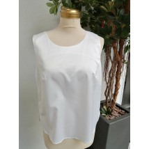 Блуза женская белая атласная базовая Modna KAZKA MKRM1367 44