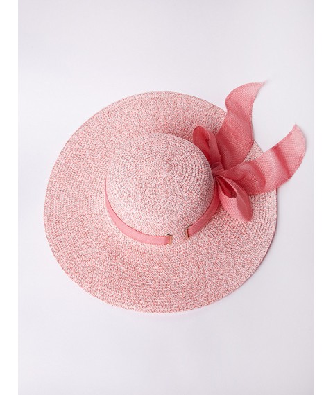 Шляпа с полями розовая MKSHА-256