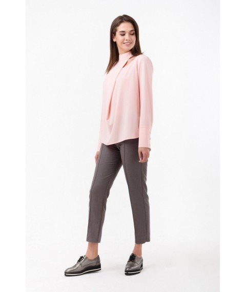 Женская блуза розовая базовая однотонная Modna KAZKA MKRM1843 42