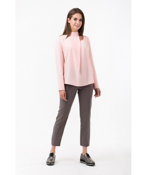 Женская блуза розовая базовая однотонная Modna KAZKA MKRM1843-1
