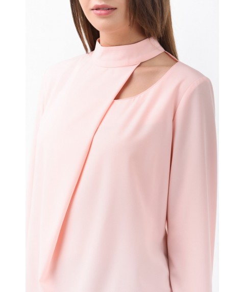 Женская блуза розовая базовая однотонная Modna KAZKA MKRM1843