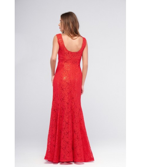Платье женское вечернее красное с открытой спиной Modna KAZKA MKRM445-2