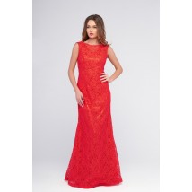 Платье женское вечернее красное с открытой спиной Modna KAZKA MKRM445-2 44