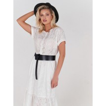 Платье женское белое миди Ранчо Modna KAZKA MKSH2687-1
