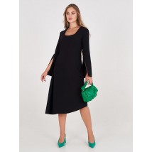 Платье женское черное с разрезами на рукавах Modna KAZKA MKSH2733-1 46