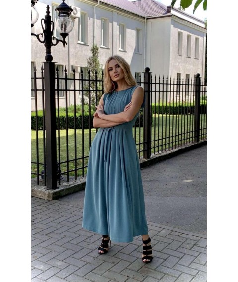 Платье женское макси голубое Modna KAZKA Миори MKSN2015/4-0 46