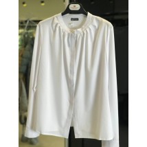 Женская блуза женская белая офисная на стойку Modna KAZKA 8211 48