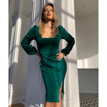 Платье женское коктейльное миди зеленое Modna KAZKA MKRM2369